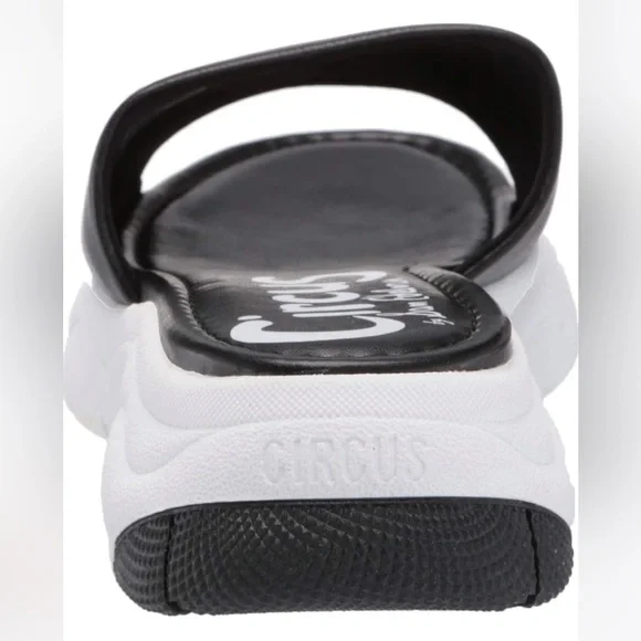 BRAND NEW Sam Edelman Circus Arial Black Leather Slide Sandal Size 7 - Picture 4 of 5